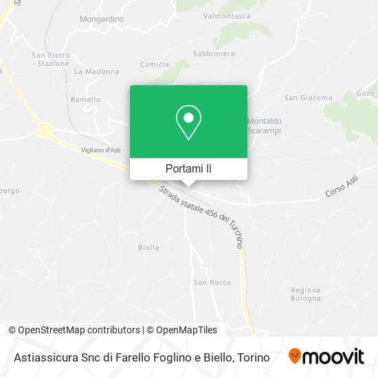 Mappa Astiassicura Snc di Farello Foglino e Biello