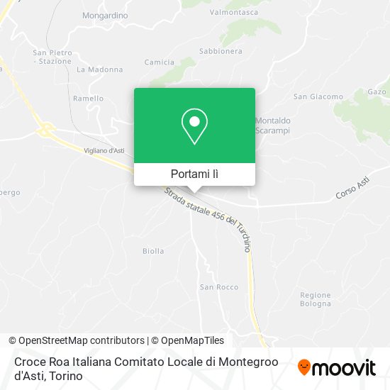 Mappa Croce Roa Italiana Comitato Locale di Montegroo d'Asti