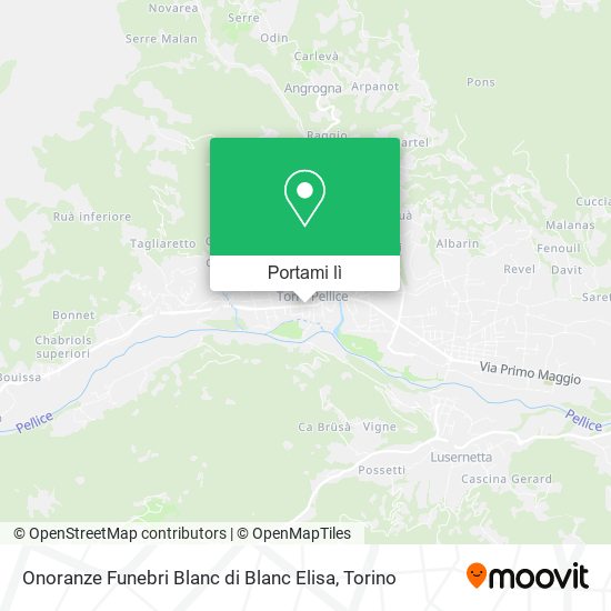 Mappa Onoranze Funebri Blanc di Blanc Elisa