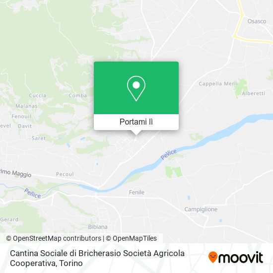 Mappa Cantina Sociale di Bricherasio Società Agricola Cooperativa