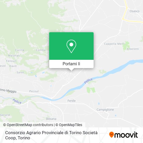 Mappa Consorzio Agrario Provinciale di Torino Società Coop