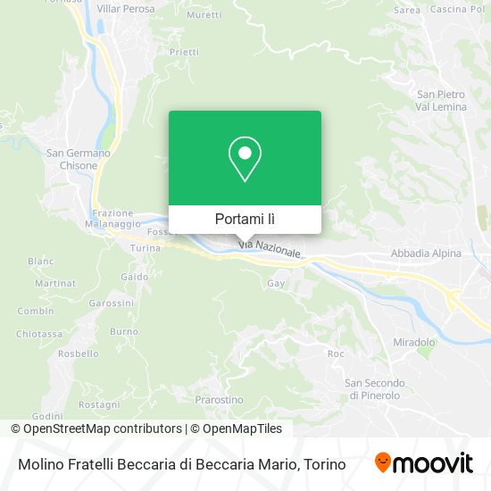 Mappa Molino Fratelli Beccaria di Beccaria Mario
