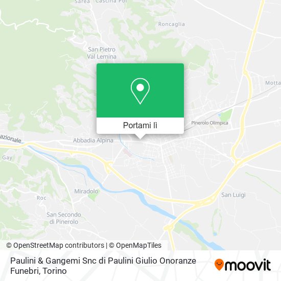 Mappa Paulini & Gangemi Snc di Paulini Giulio Onoranze Funebri