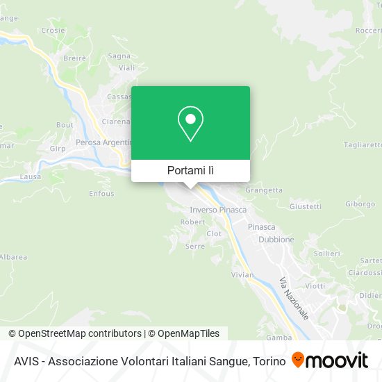 Mappa AVIS - Associazione Volontari Italiani Sangue