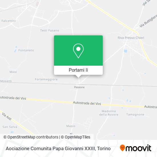 Mappa Aociazione Comunita Papa Giovanni XXIII