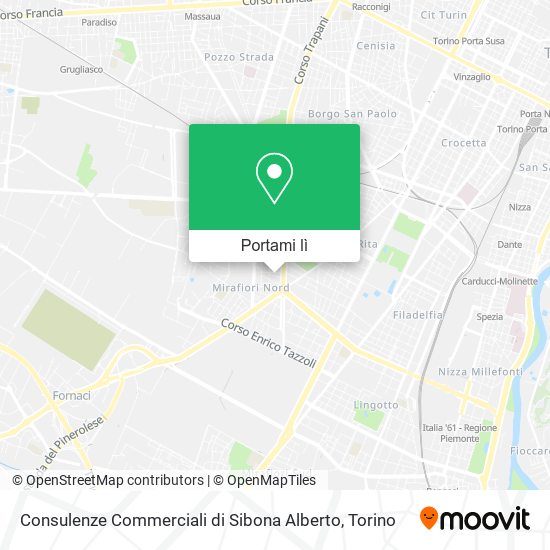 Mappa Consulenze Commerciali di Sibona Alberto