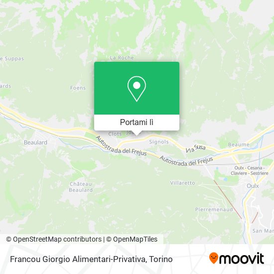 Mappa Francou Giorgio Alimentari-Privativa