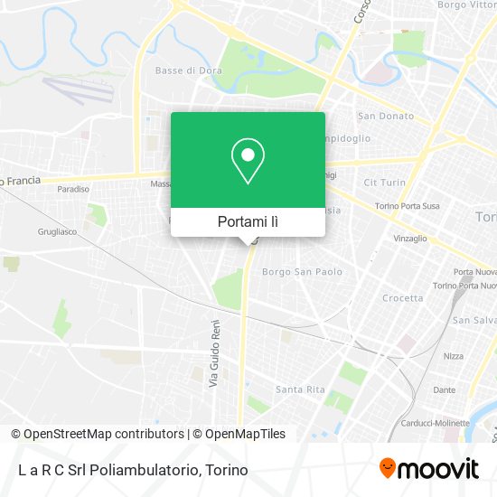 Mappa L a R C Srl Poliambulatorio