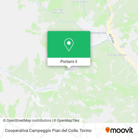 Mappa Cooperativa Campeggio Pian del Colle