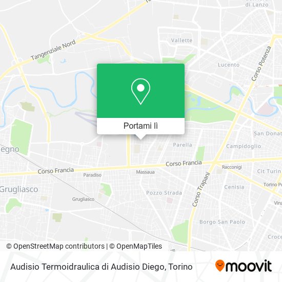 Mappa Audisio Termoidraulica di Audisio Diego