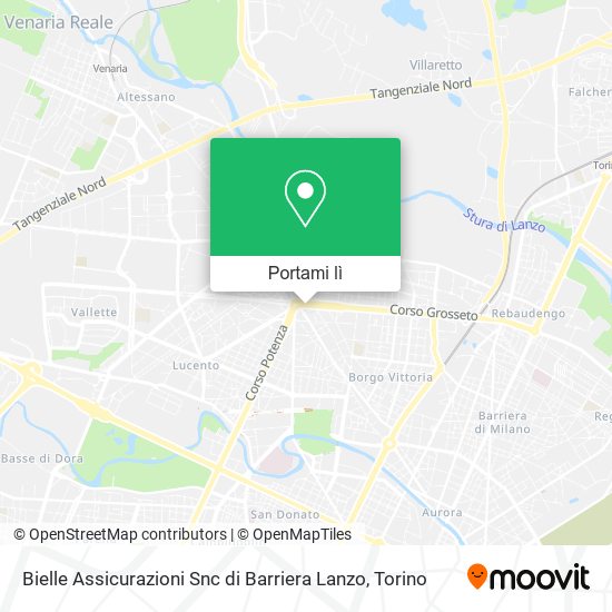 Mappa Bielle Assicurazioni Snc di Barriera Lanzo