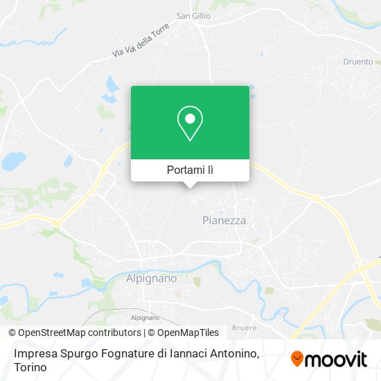 Mappa Impresa Spurgo Fognature di Iannaci Antonino