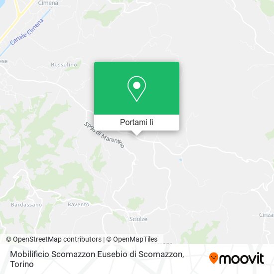 Mappa Mobilificio Scomazzon Eusebio di Scomazzon