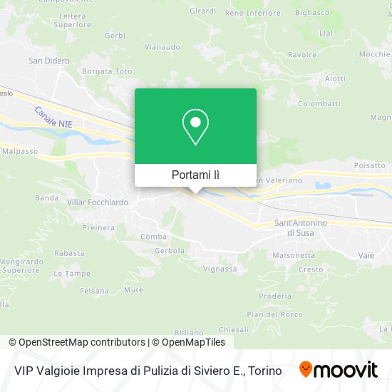 Mappa VIP Valgioie Impresa di Pulizia di Siviero E.
