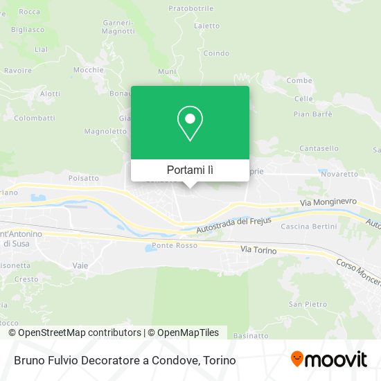 Mappa Bruno Fulvio Decoratore a Condove