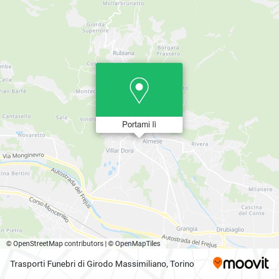Mappa Trasporti Funebri di Girodo Massimiliano