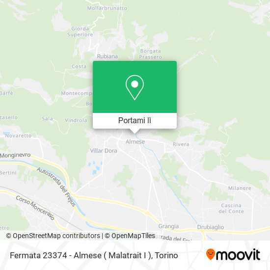 Mappa Fermata 23374 - Almese ( Malatrait I )