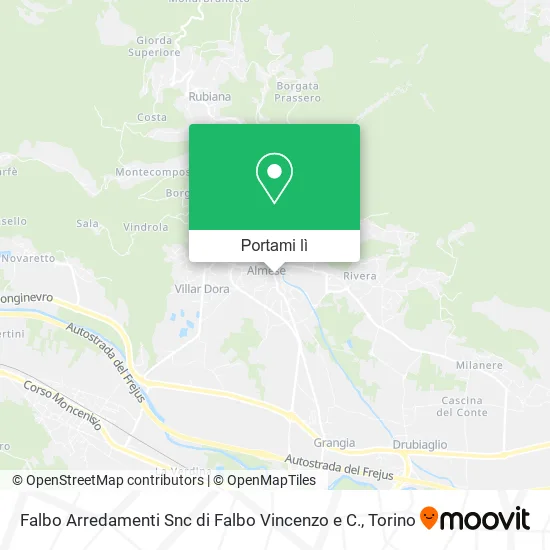 Mappa Falbo Arredamenti Snc di Falbo Vincenzo e C.