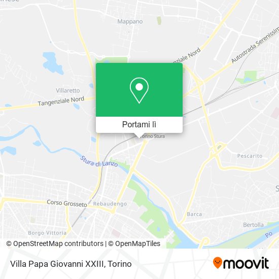 Mappa Villa Papa Giovanni XXIII