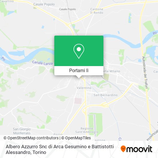 Mappa Albero Azzurro Snc di Arca Gesumino e Battistotti Alessandro