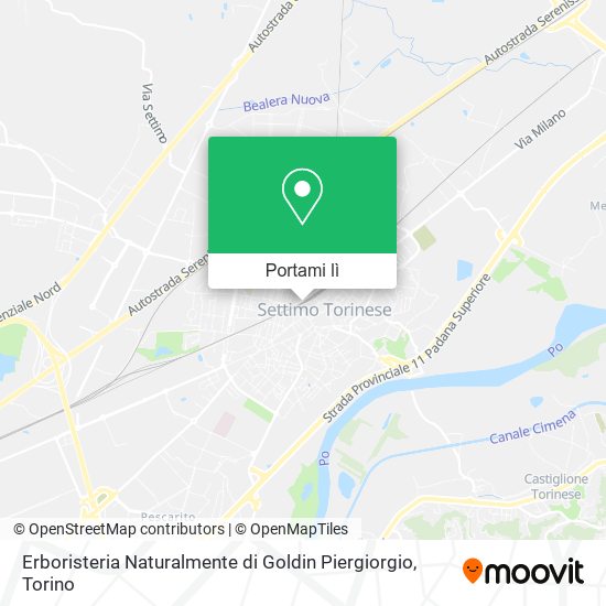 Mappa Erboristeria Naturalmente di Goldin Piergiorgio