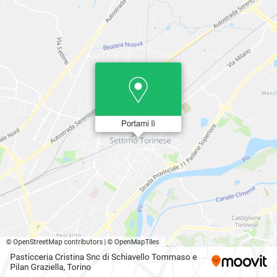 Mappa Pasticceria Cristina Snc di Schiavello Tommaso e Pilan Graziella