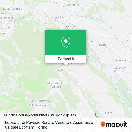 Mappa Ecosolar di Pavesio Renato Vendita e Assistenza Caldaie Ecoflam