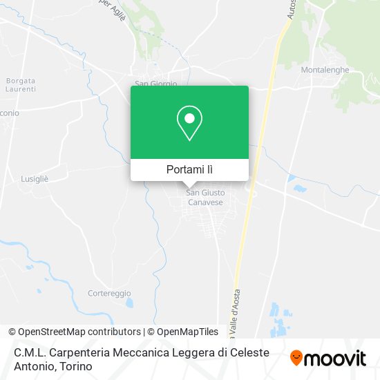 Mappa C.M.L. Carpenteria Meccanica Leggera di Celeste Antonio
