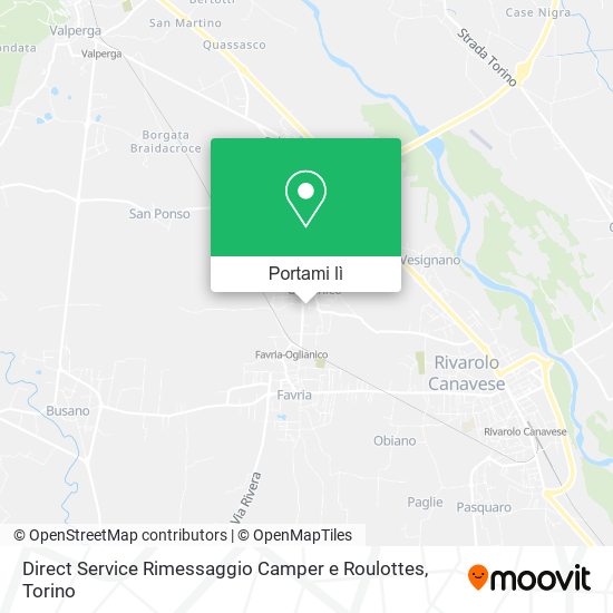 Mappa Direct Service Rimessaggio Camper e Roulottes