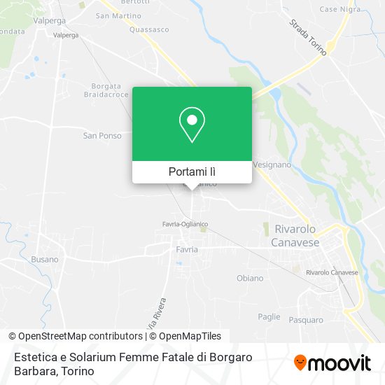 Mappa Estetica e Solarium Femme Fatale di Borgaro Barbara