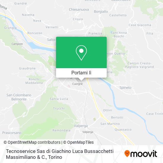 Mappa Tecnoservice Sas di Giachino Luca Bussacchetti Massimiliano & C.