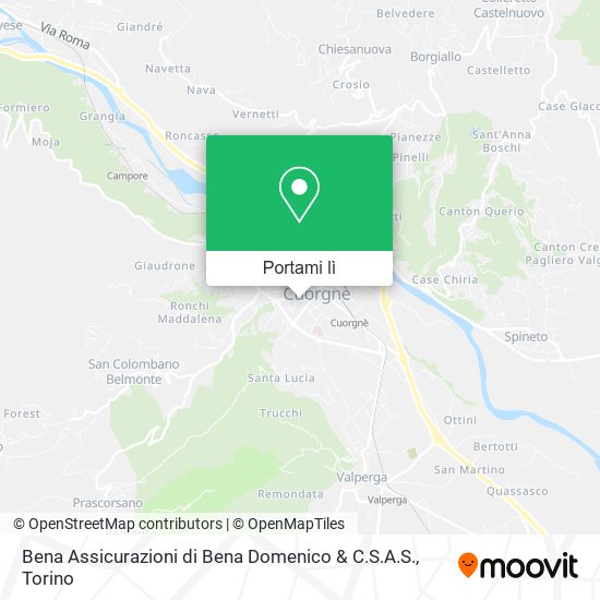 Mappa Bena Assicurazioni di Bena Domenico & C.S.A.S.