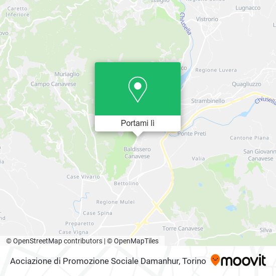Mappa Aociazione di Promozione Sociale Damanhur