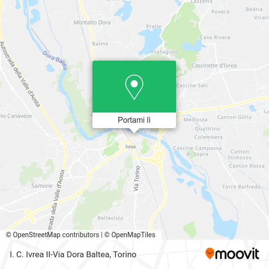Mappa I. C. Ivrea II-Via Dora Baltea