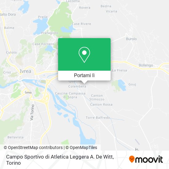 Mappa Campo Sportivo di Atletica Leggera A. De Witt