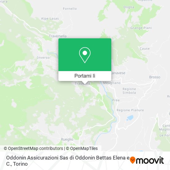 Mappa Oddonin Assicurazioni Sas di Oddonin Bettas Elena e C.