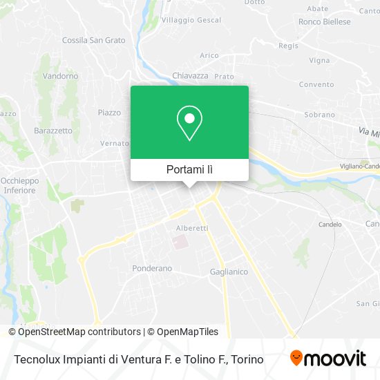 Mappa Tecnolux Impianti di Ventura F. e Tolino F.