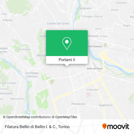 Mappa Filatura Bellin di Bellin I. & C.