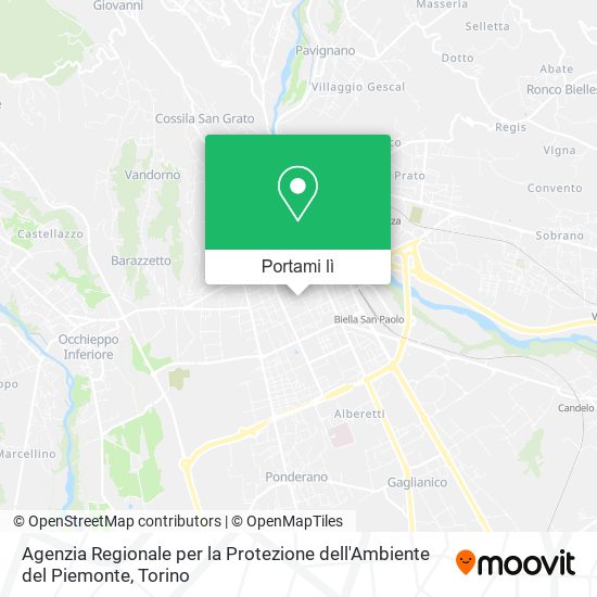 Mappa Agenzia Regionale per la Protezione dell'Ambiente del Piemonte