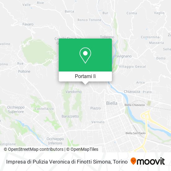 Mappa Impresa di Pulizia Veronica di Finotti Simona
