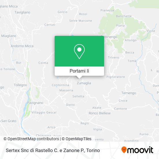 Mappa Sertex Snc di Rastello C. e Zanone P.