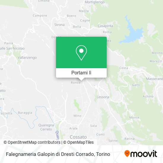 Mappa Falegnameria Galopin di Dresti Corrado
