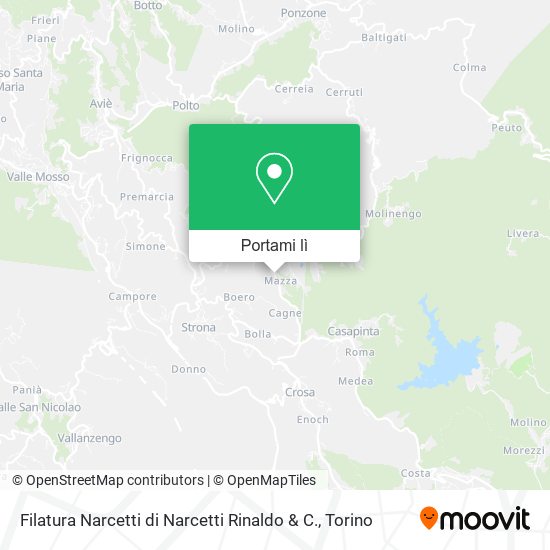Mappa Filatura Narcetti di Narcetti Rinaldo & C.