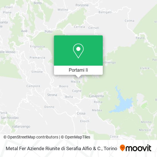Mappa Metal Fer Aziende Riunite di Serafia Alfio & C.