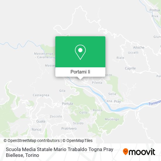 Mappa Scuola Media Statale Mario Trabaldo Togna Pray Biellese