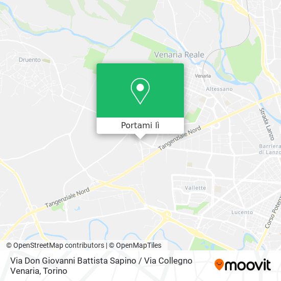 Mappa Via Don Giovanni Battista Sapino / Via Collegno Venaria