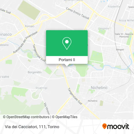 Mappa Via dei Cacciatori, 111