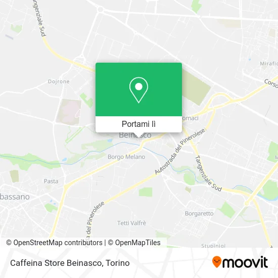 Mappa Caffeina Store Beinasco