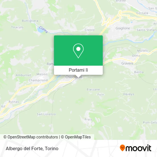 Mappa Albergo del Forte