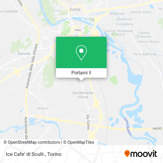 Mappa Ice Cafe' di Sculli.